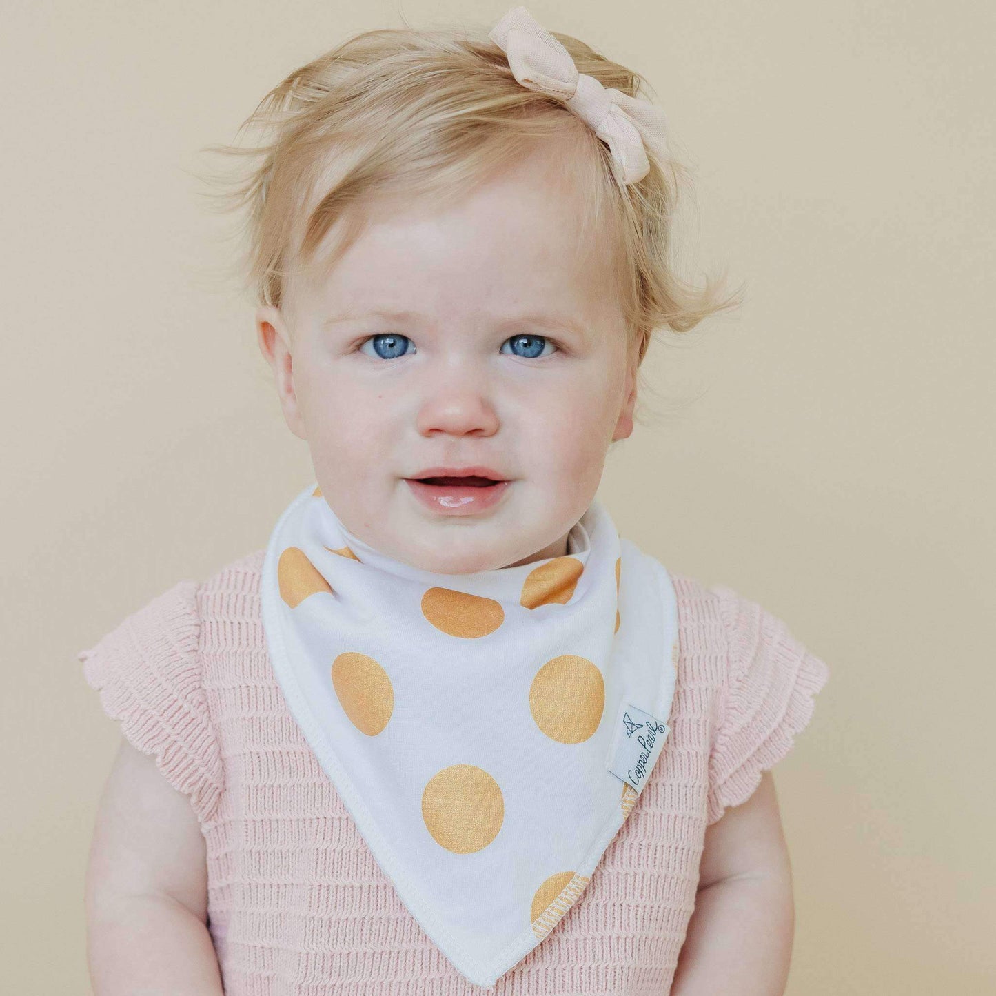 4 Pack Baby Bandana Bibs - Blush