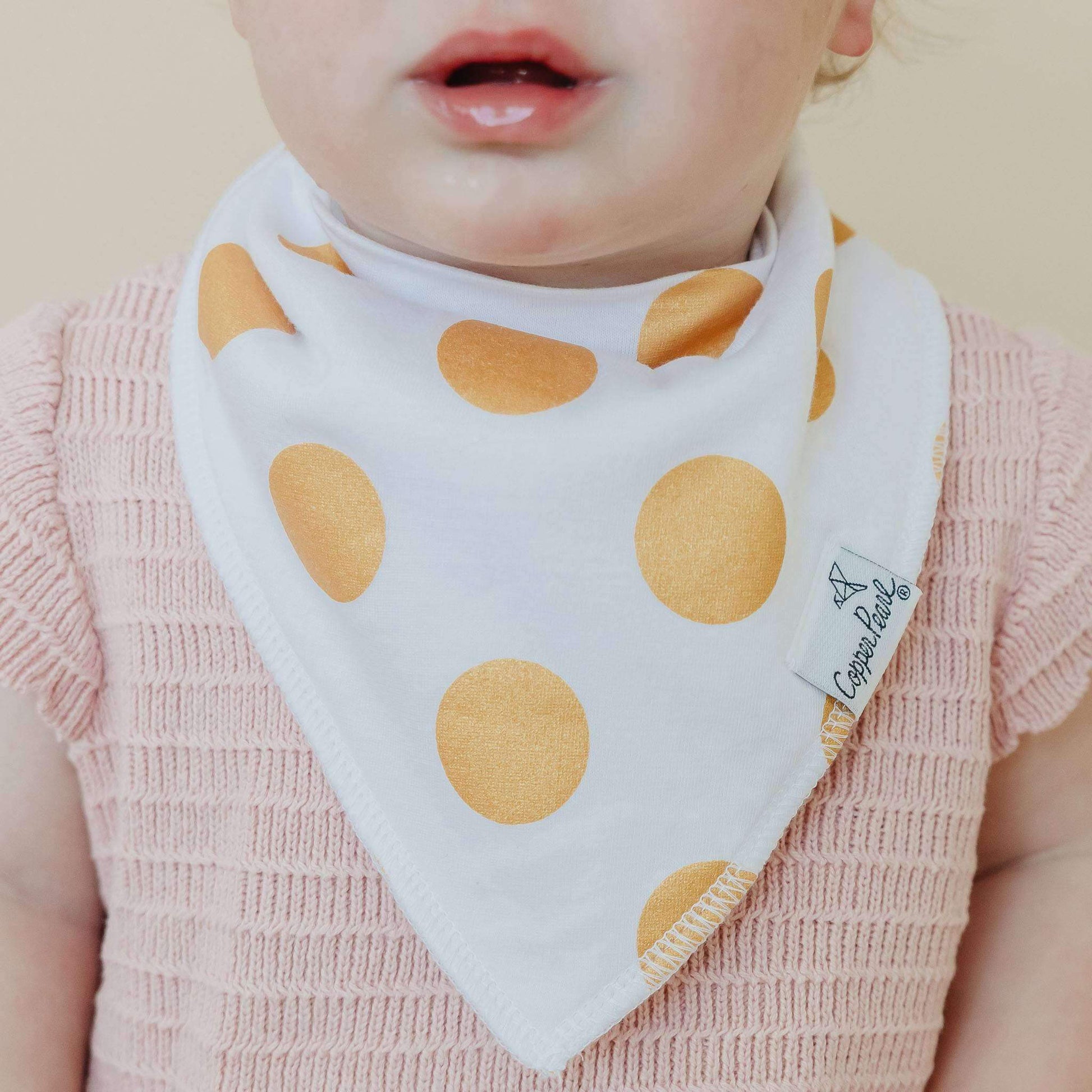 4 Pack Baby Bandana Bibs - Blush