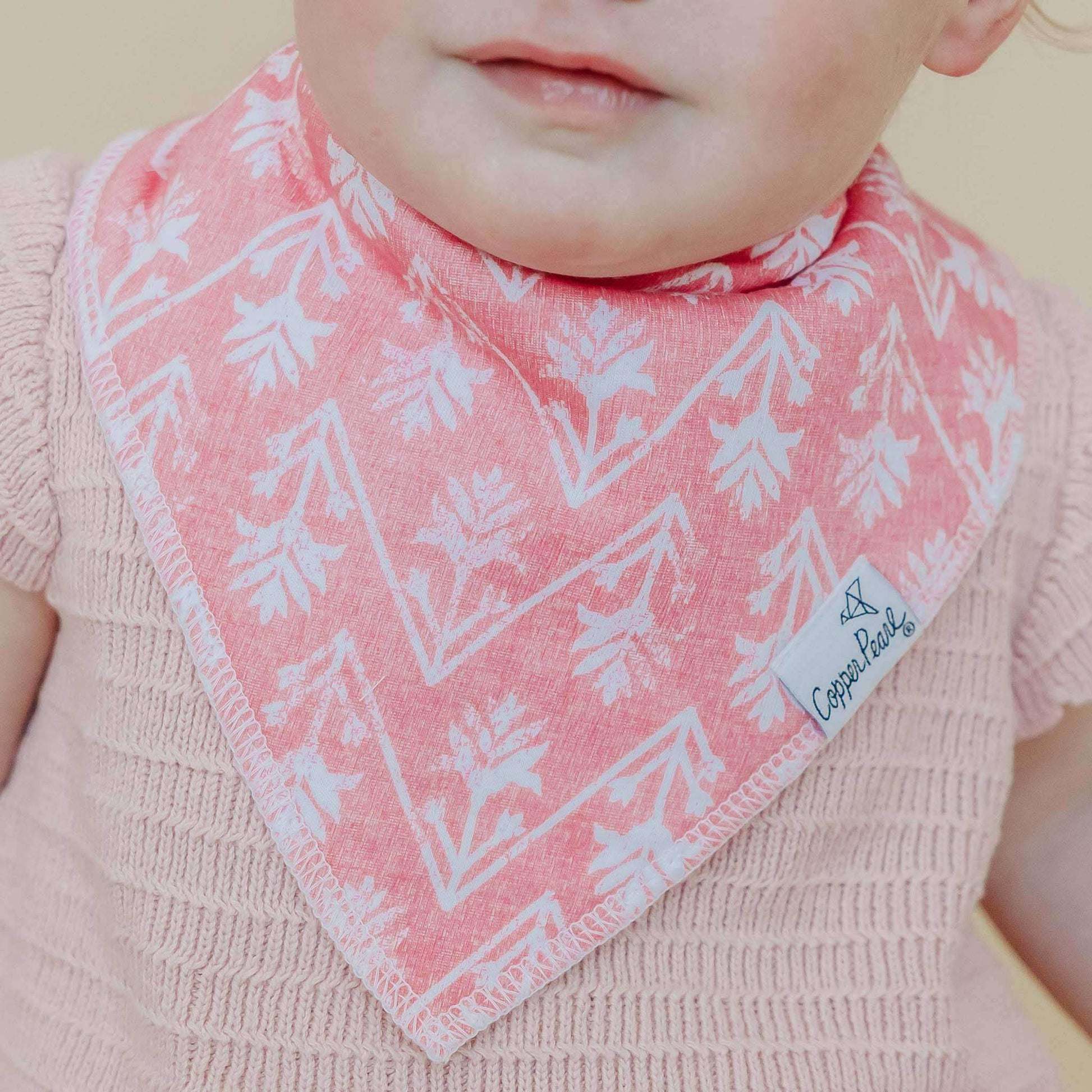 4 Pack Baby Bandana Bibs - Claire