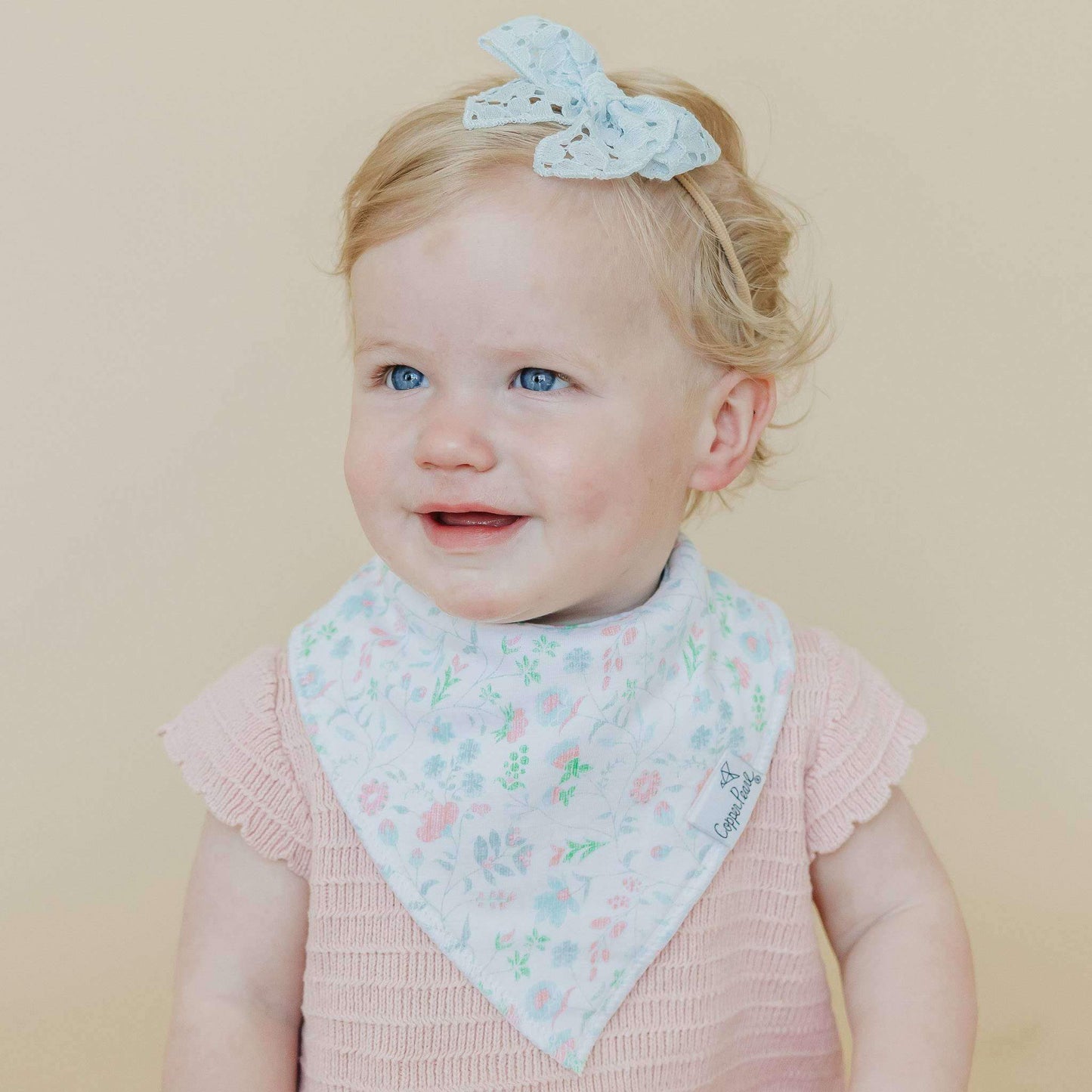 4 Pack Baby Bandana Bibs - Claire