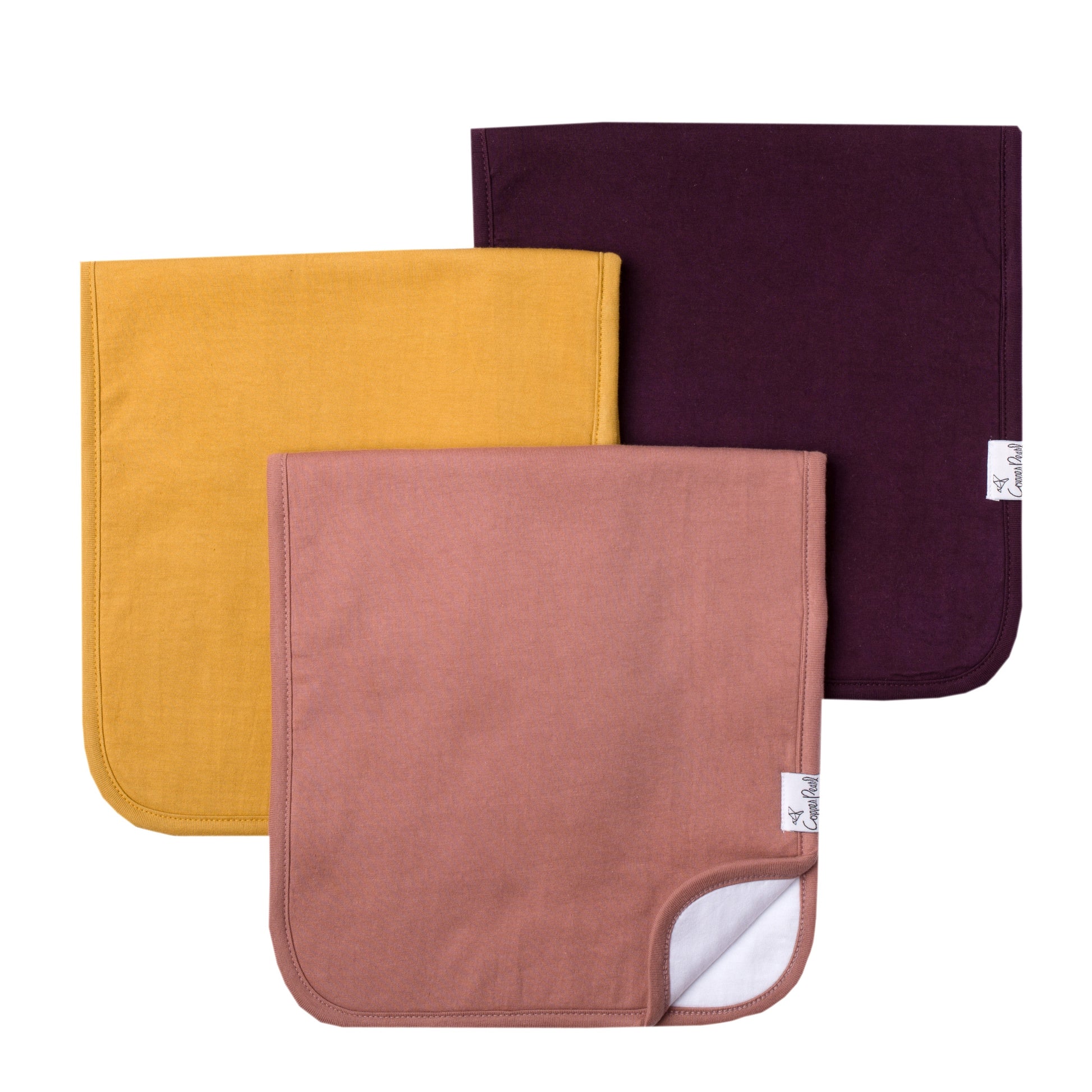 3 Pack Premium Burp Cloths - Jade