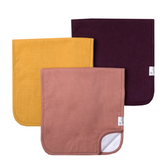 3 Pack Premium Burp Cloths - Jade