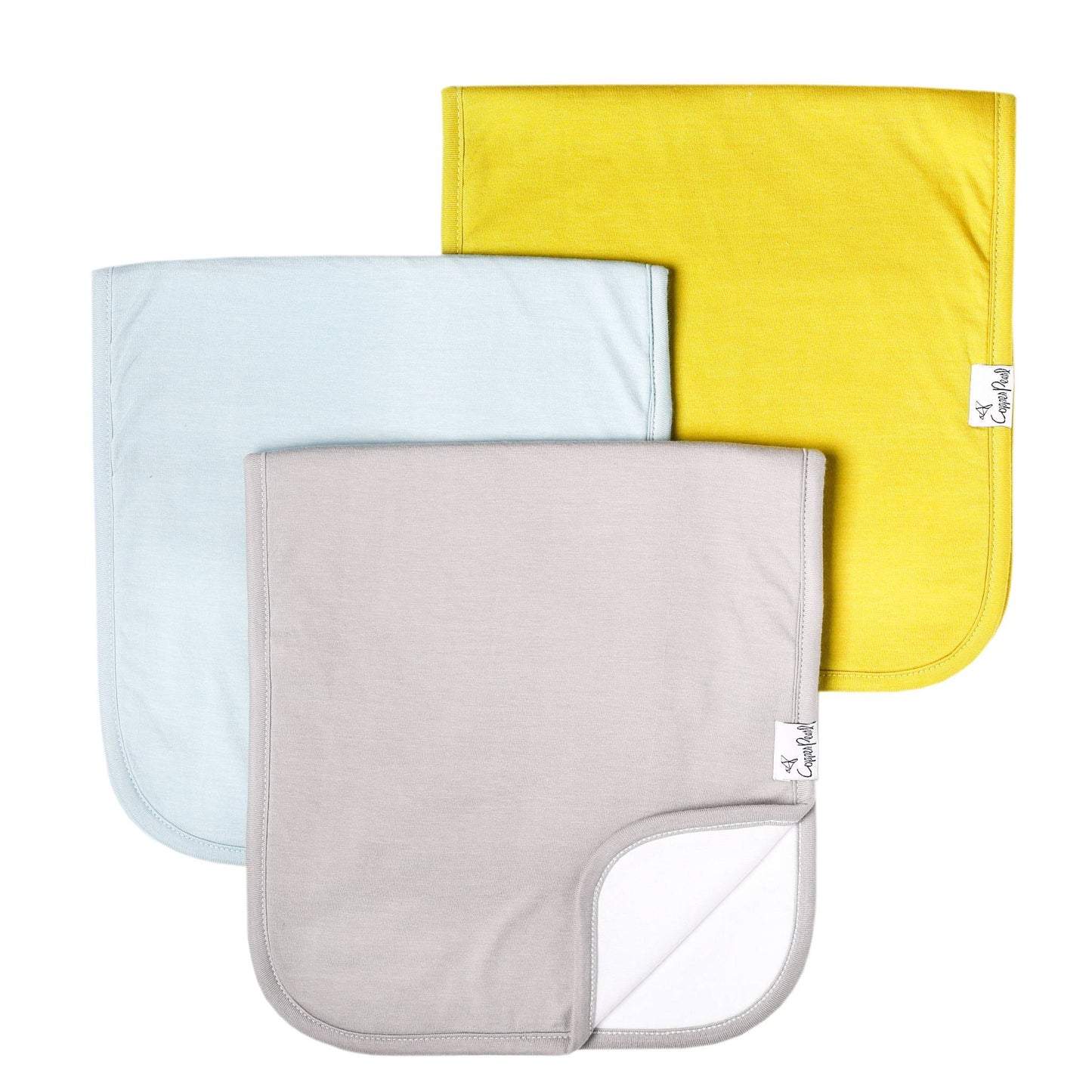 3 Pack Premium Burp Cloths - Stone