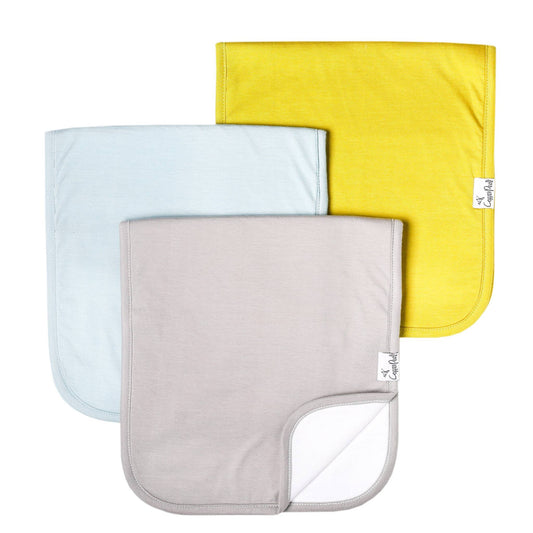 3 Pack Premium Burp Cloths - Stone